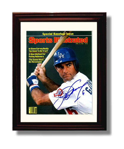 Steve Garvey - Batting Stance 1982 SI Cover Baseball Wall Art 8x10 Beveled Frame wall art print – Baseball Wall Art decor