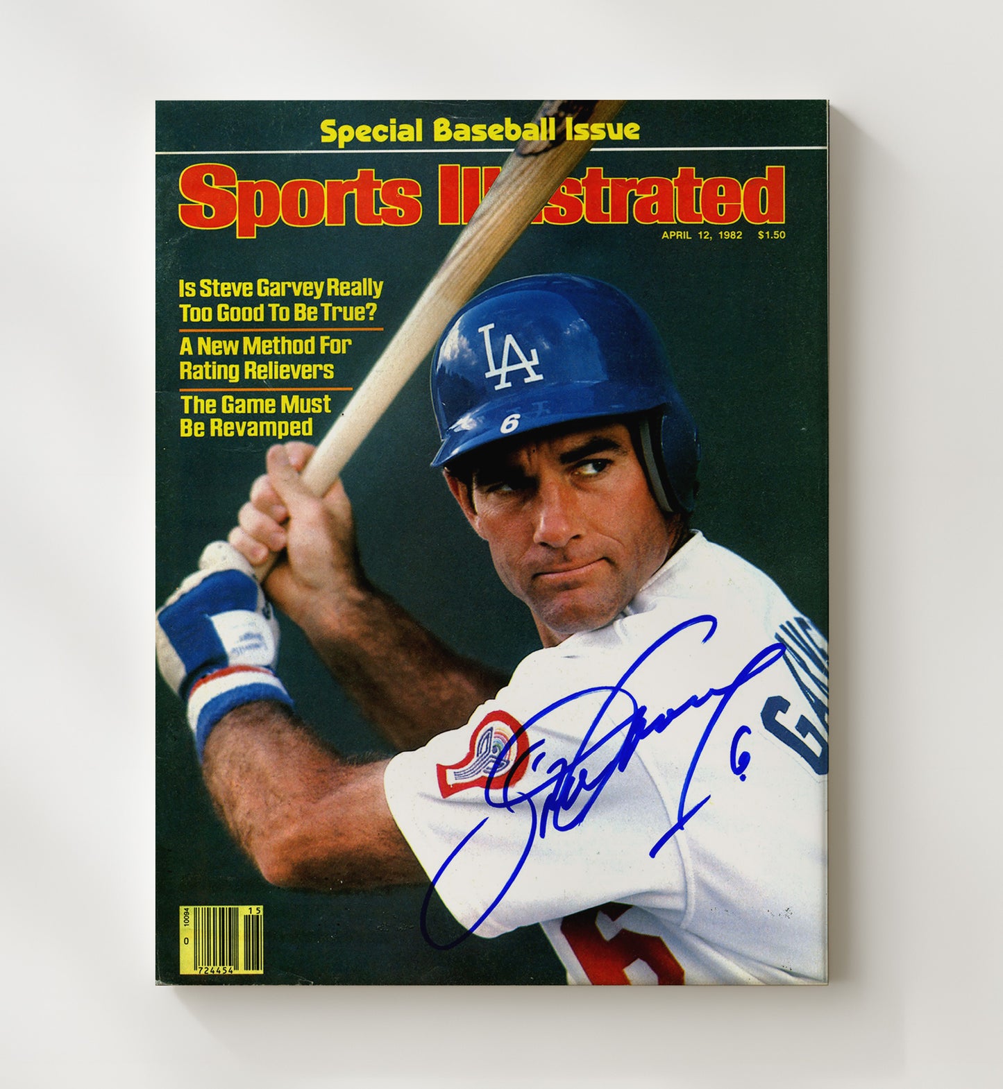 Steve Garvey - Batting Stance 1982 SI Cover Baseball Wall Art 20x24 Canvas wall art print – Baseball Wall Art decor