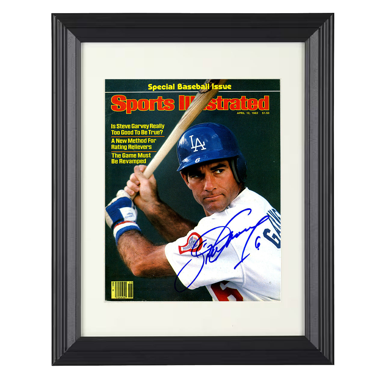 Steve Garvey - Batting Stance 1982 SI Cover 8x10 black beveled framed baseball wall art