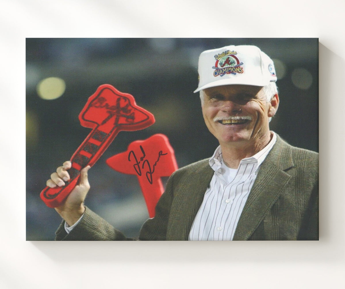 Ted Turner - Atlanta Championship Tomahawk Celebration 8x10 Canvas baseball wall art