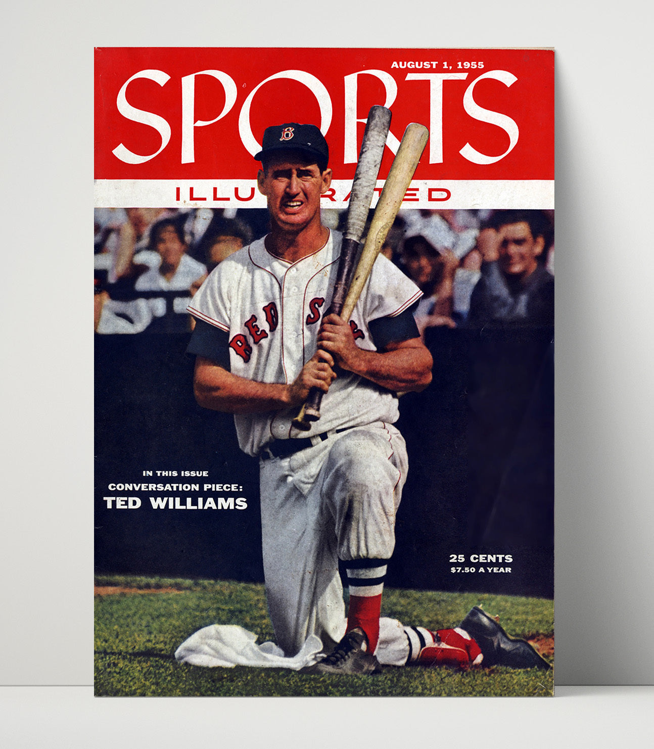 Ted Williams - Batting Stance SI Cover Baseball Wall Art 16x20 Unframed Print wall art print – Baseball Wall Art decor