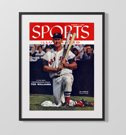 Ted Williams - Batting Stance SI Cover 8x10 Canvas baseball wall art