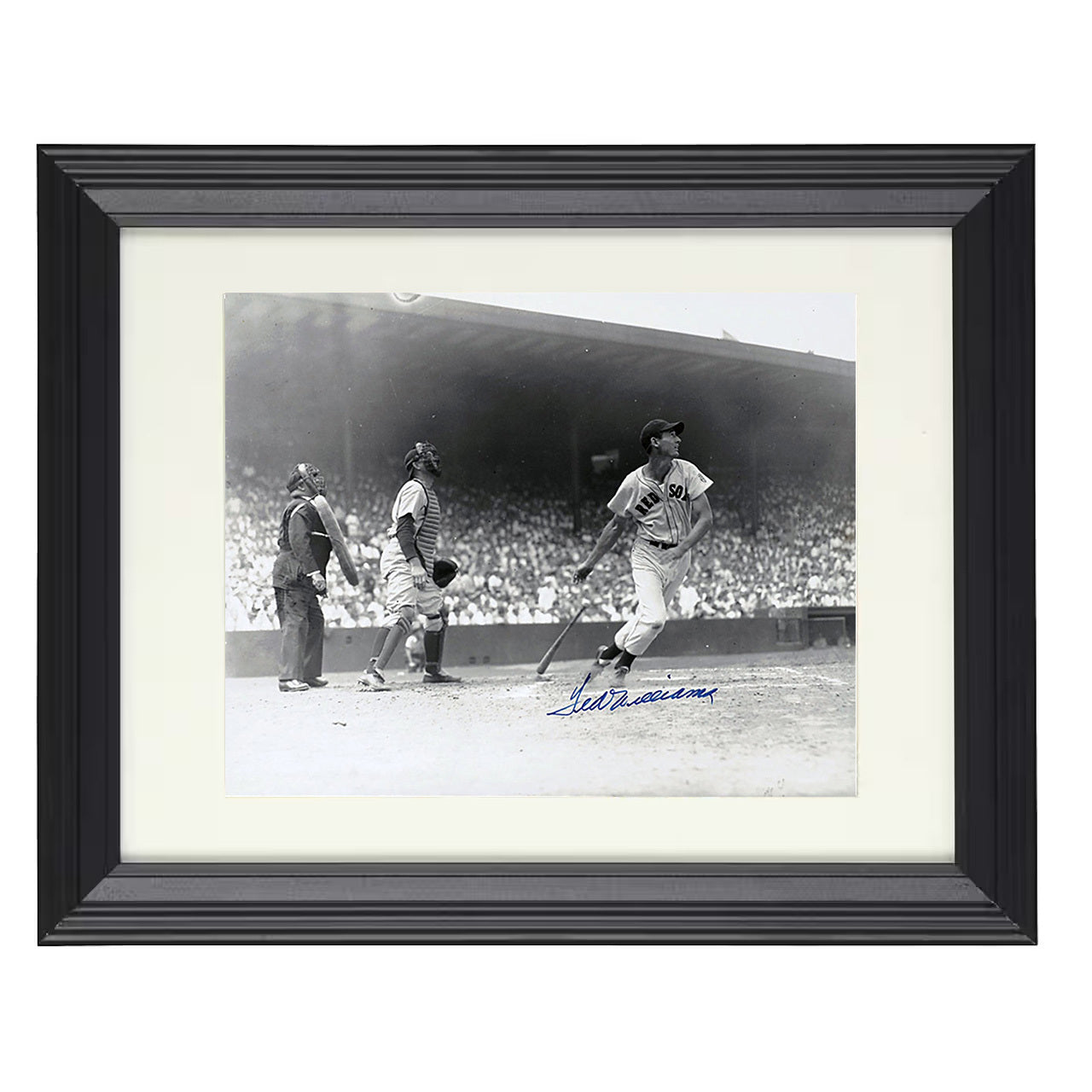 Ted Williams - Splendid Splinter Connects 8x10 black beveled framed baseball wall art