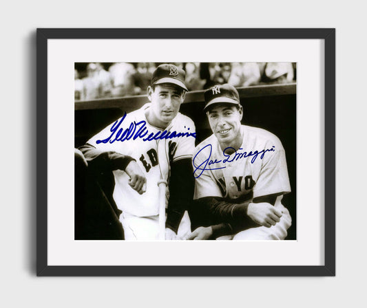 Ted Williams and Joe DiMaggio - Dugout 8x10 Canvas baseball wall art