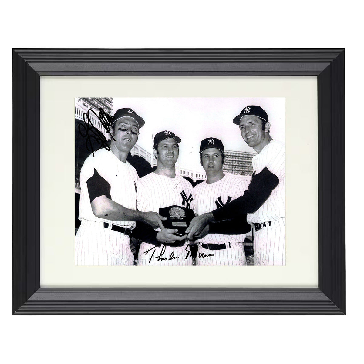 Thurman Munson and Graig Nettles - Yankees Group 8x10 Beveled Frame baseball wall art