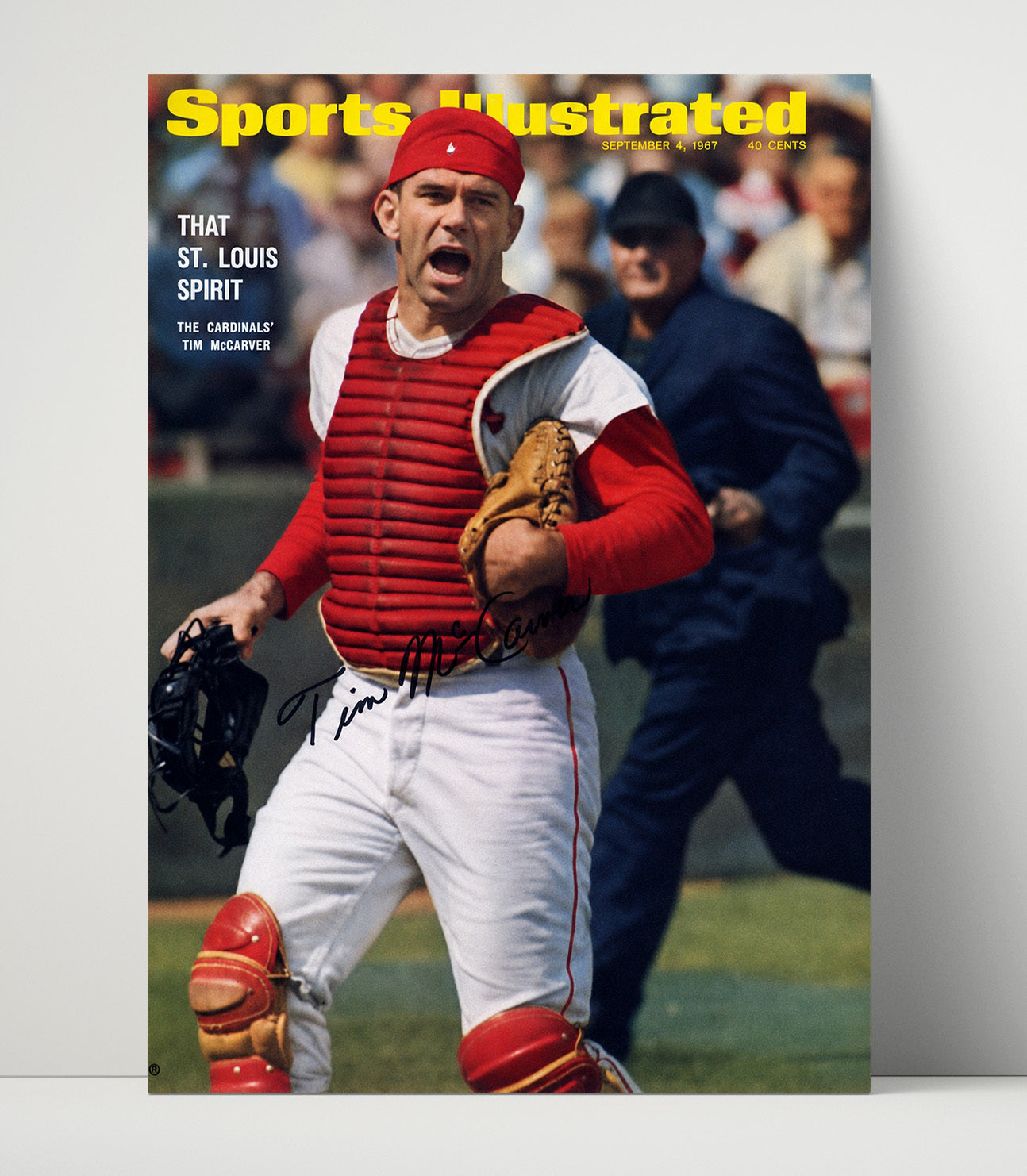 Tim McCarver - SI Cover Spotlight Baseball Wall Art 16x20 Unframed Print wall art print – Baseball Wall Art decor