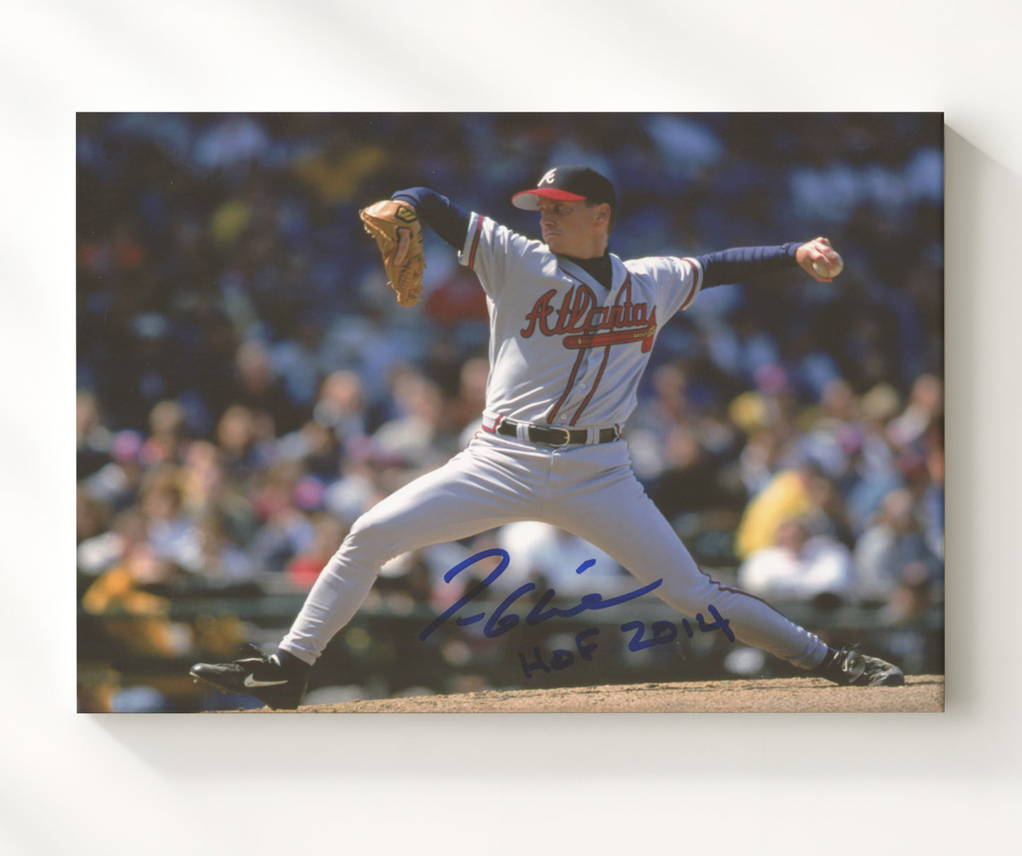 Tom Glavine - Braves Hall of Fame Pitching Era Baseball Wall Art 20x24 Canvas wall art print – Baseball Wall Art decor