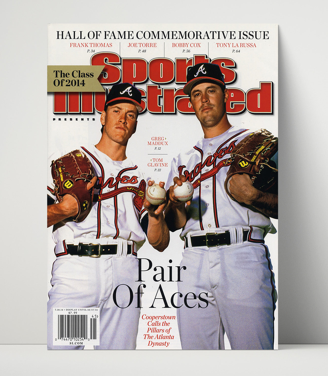 Tom Glavine and Greg Maddux - Pair of Aces SI Cover 2014 Baseball Wall Art 16x20 Unframed Print wall art print – Baseball Wall Art decor