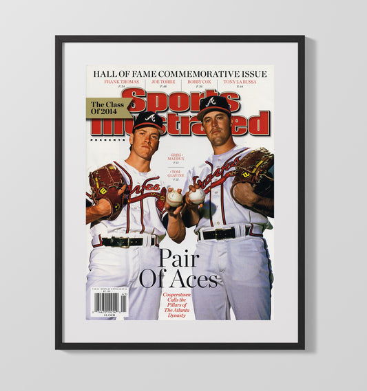 Tom Glavine and Greg Maddux - Pair of Aces SI Cover 2014 8x10 Canvas baseball wall art