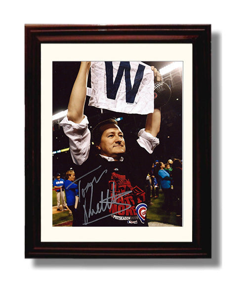 Tom Ricketts - Cubs 2015 W Flag Celebration Signed Baseball Wall Art 8x10 Beveled Frame wall art print – Baseball Wall Art decor
