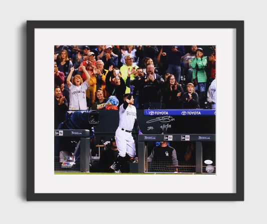 Trevor Story - Colorado Baseball Star in Action 8x10 Canvas baseball wall art