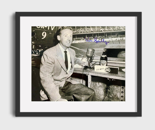 Vin Scully - Broadcast Booth Classic 8x10 Canvas baseball wall art
