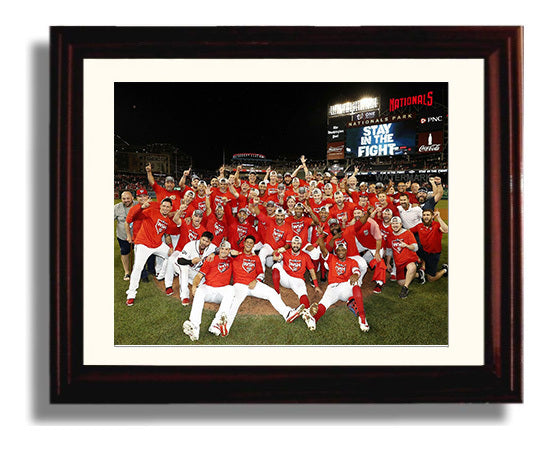 Washington Nationals - 2019 Series Dogpile Baseball Wall Art 8x10 Beveled Frame wall art print – Baseball Wall Art decor