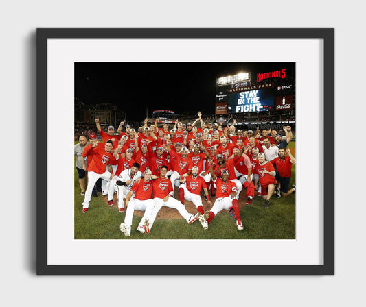 Washington Baseball - 2019 Series Dogpile 8x10 Canvas baseball wall art