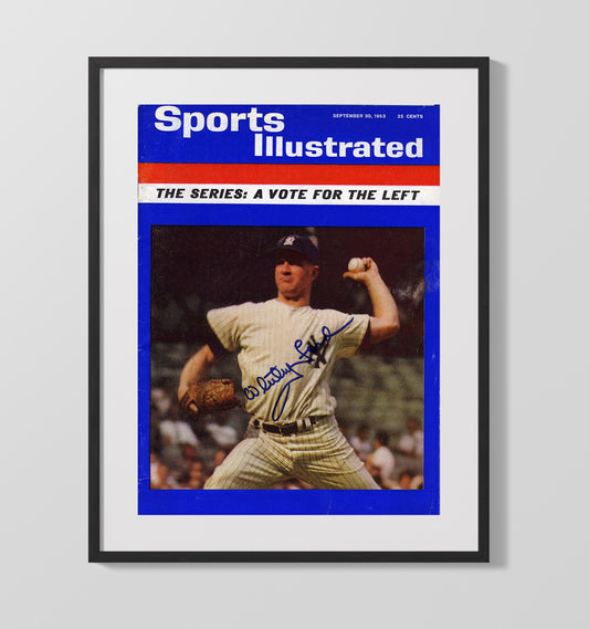 Whitey Ford - Pitching Action SI Cover 8x10 Canvas baseball wall art