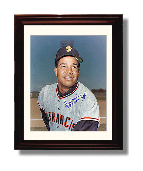 Willie Mays - Classic portrait 1960 Baseball Wall Art 8x10 Beveled Frame wall art print – Baseball Wall Art decor