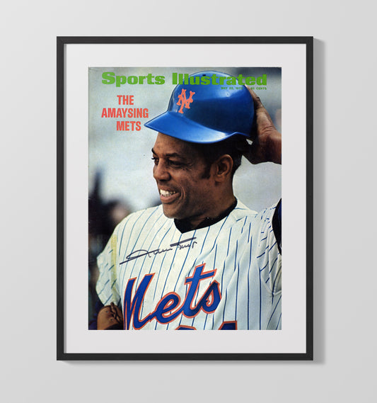 Willie Mays - Helmet Adjustment SI Cover 8x10 Canvas baseball wall art