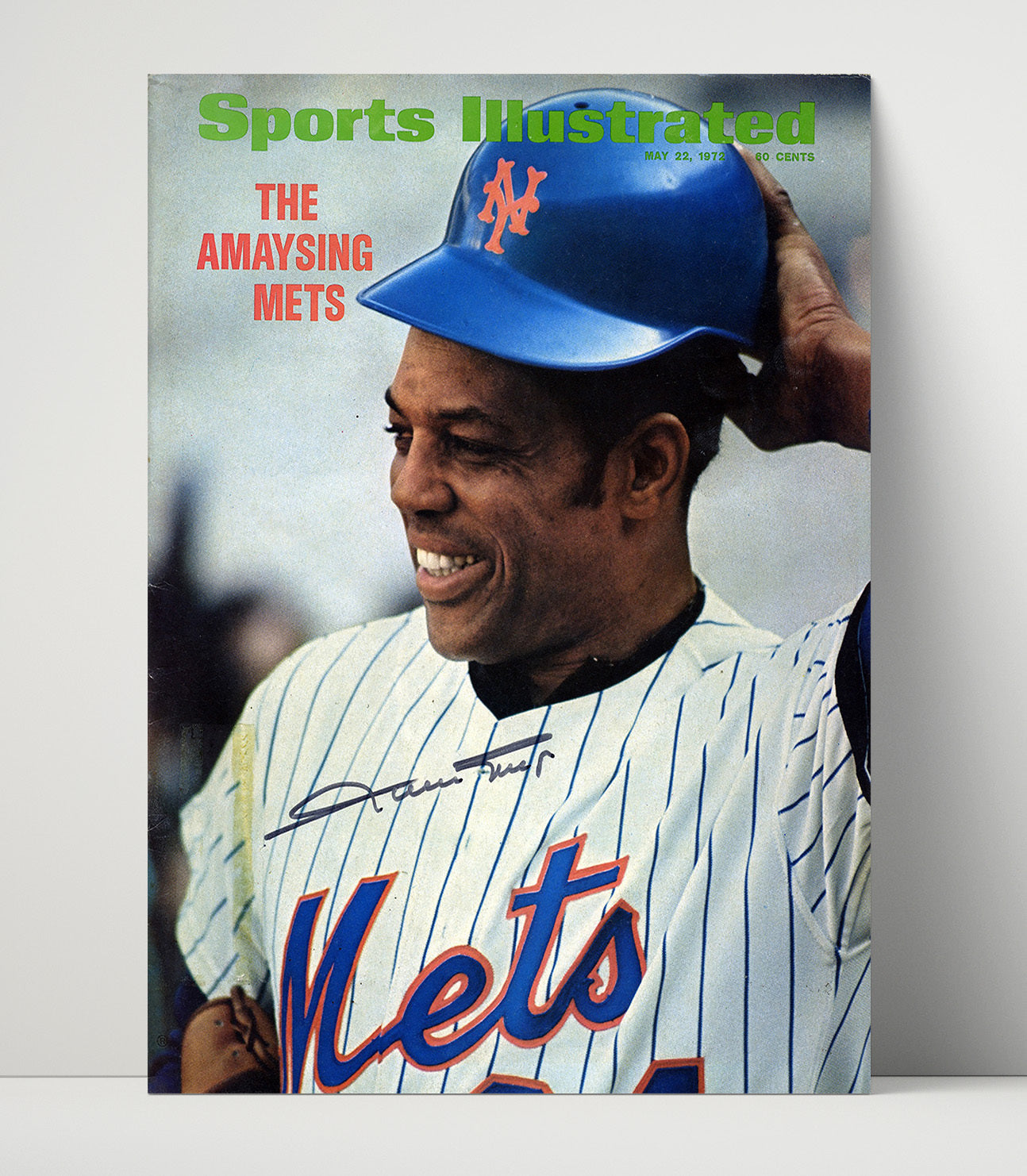 Willie Mays - Helmet Adjustment SI Cover Spotlight Baseball Wall Art 16x20 Unframed Print wall art print – Baseball Wall Art decor