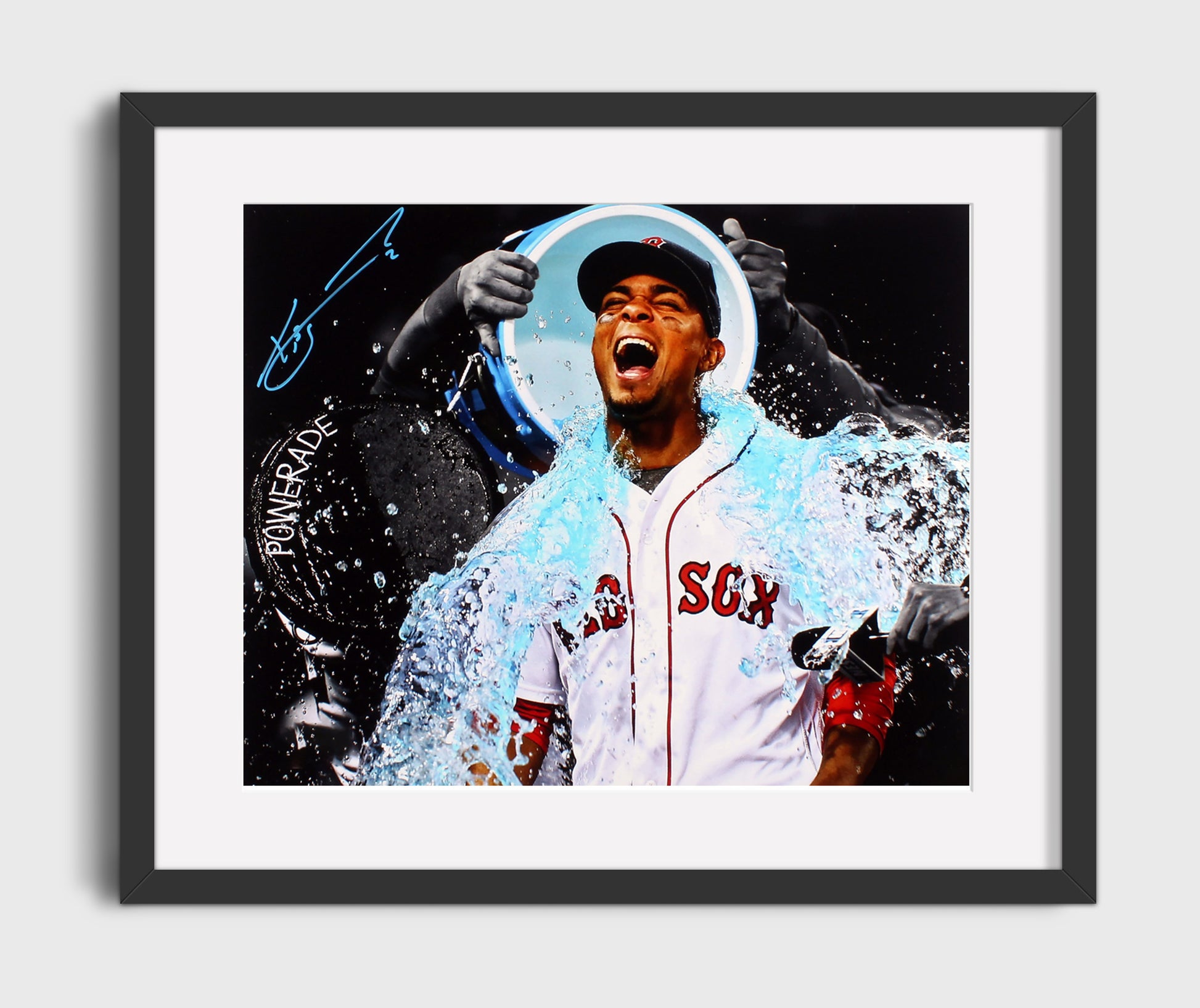 Xander Bogaerts - Powerade Bath Spotlight Baseball Wall Art 16x20 Gallery Frame wall art print – Baseball Wall Art decor
