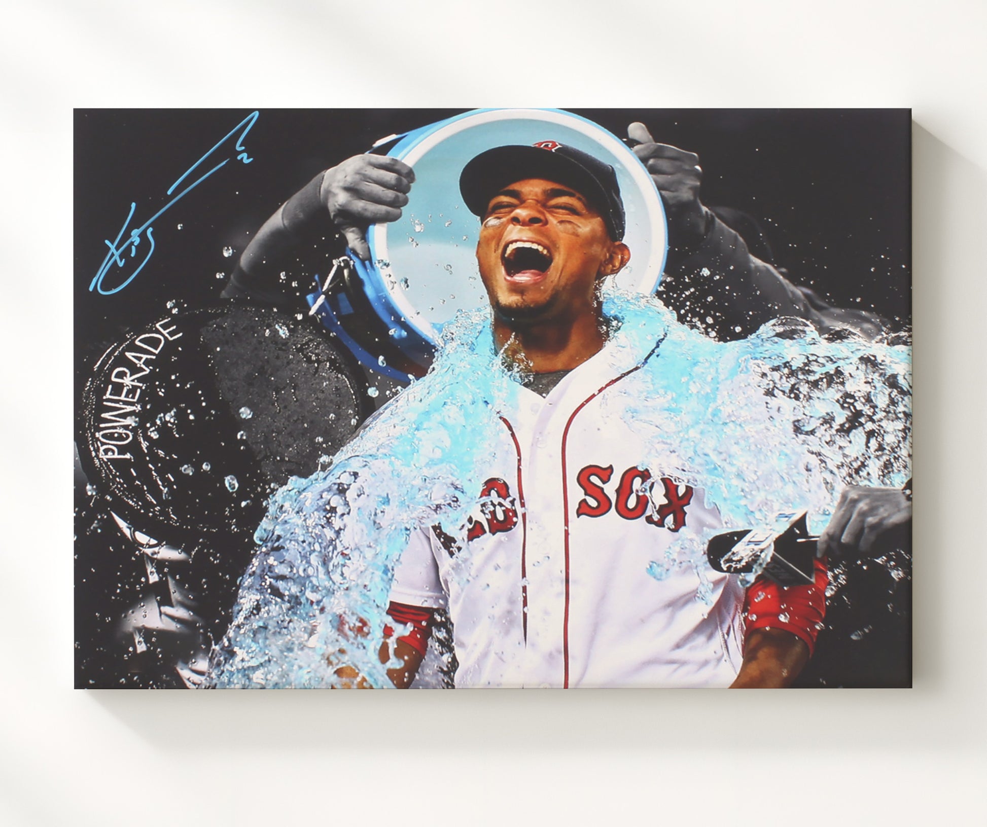 Xander Bogaerts - Powerade Bath Spotlight Baseball Wall Art 20x24 Canvas wall art print – Baseball Wall Art decor