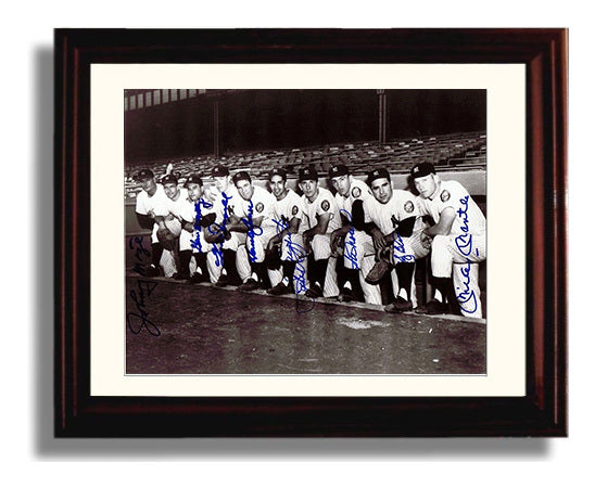 Yankees - Bronx Bombers Team Landscape Baseball Wall Art 8x10 Beveled Frame wall art print – Baseball Wall Art decor