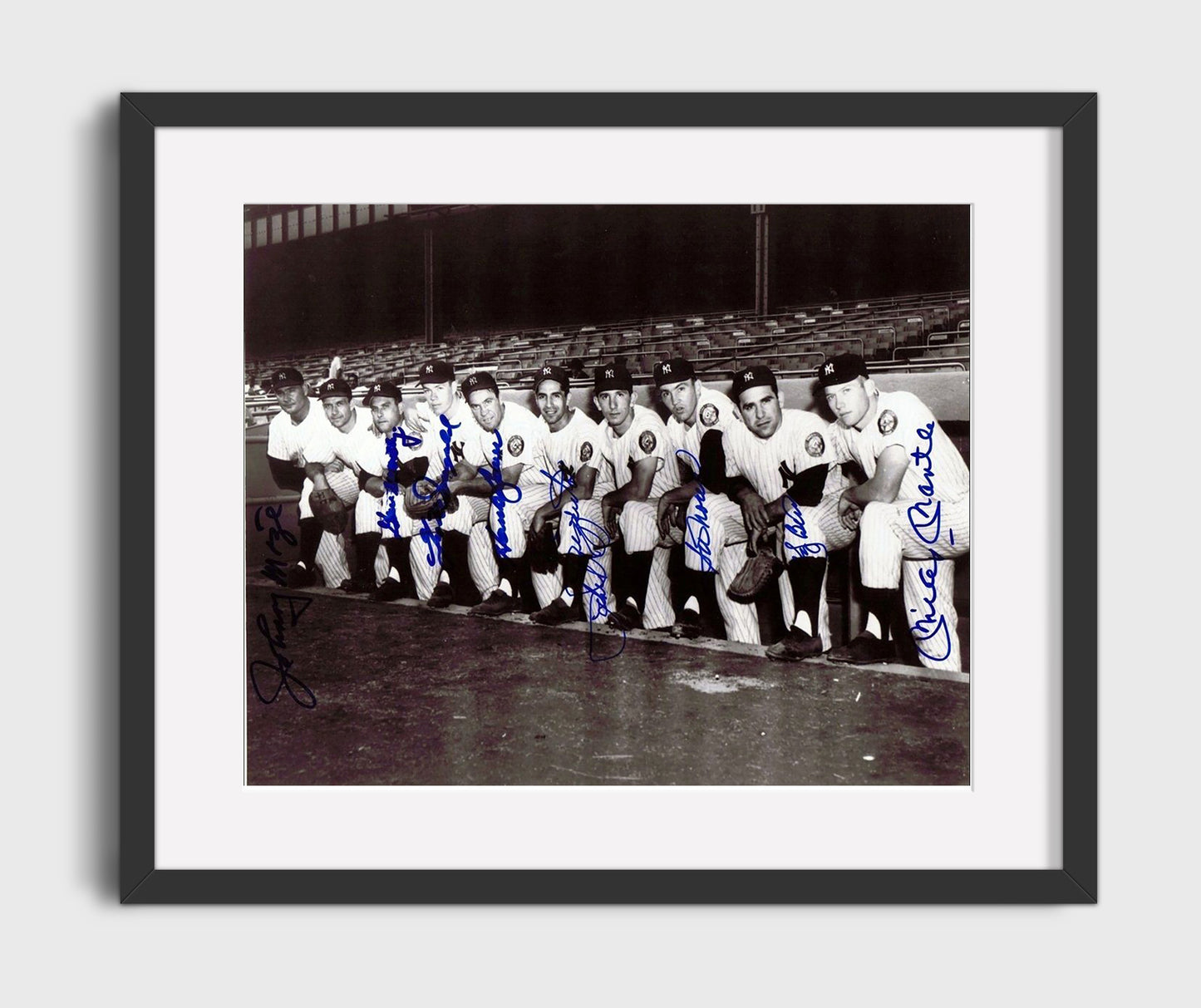 Yankees - Bronx Bombers Team Landscape Baseball Wall Art 16x20 Gallery Frame wall art print – Baseball Wall Art decor