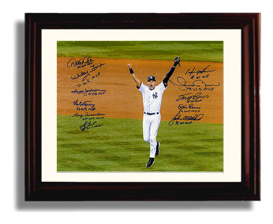 Yankees - Series MVP Celebration Baseball Wall Art 8x10 Beveled Frame wall art print – Baseball Wall Art decor