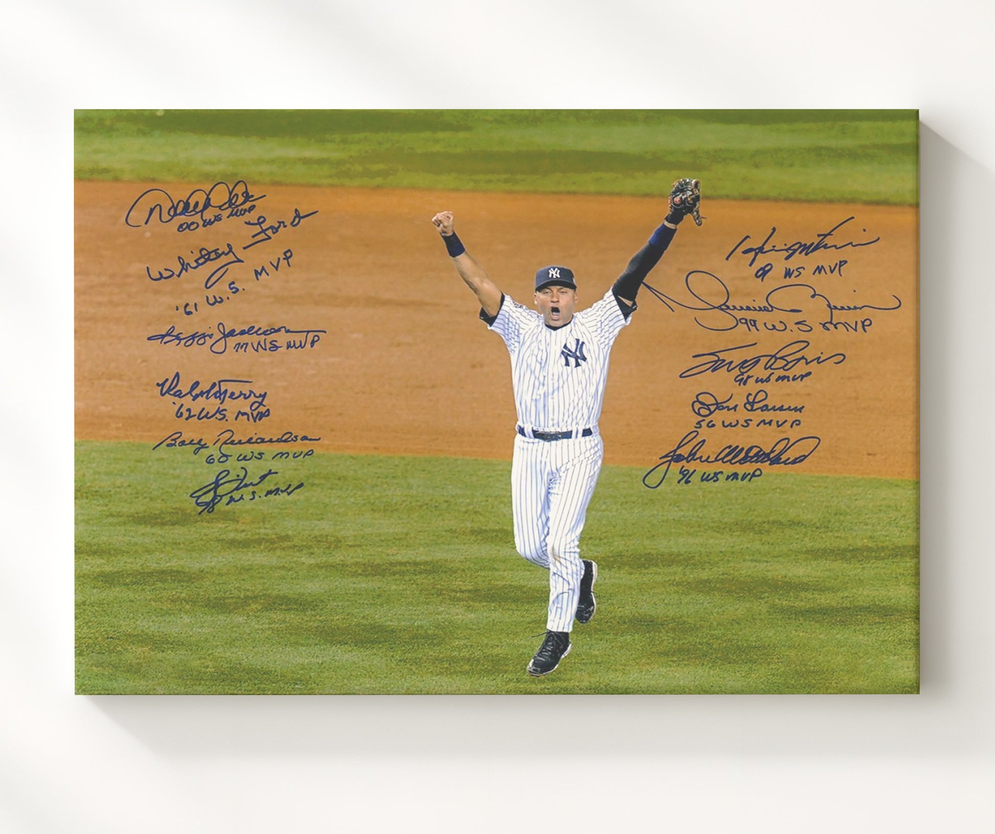Yankees - Series MVP Celebration Baseball Wall Art 20x24 Canvas wall art print – Baseball Wall Art decor