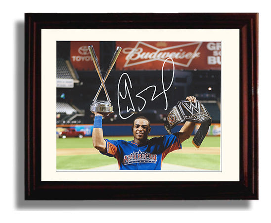 Yoenis Cespedes - Red Sox Championship Salute Baseball Wall Art 8x10 Beveled Frame wall art print – Baseball Wall Art decor