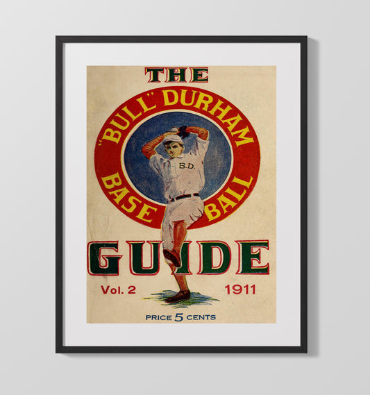 Bull Durham Baseball Guide - 1911 Guide Cover 8x10 Canvas baseball wall art