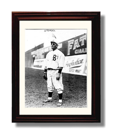 Casey Stengel - Vintage Photo Baseball Wall Art 8x10 Beveled Frame wall art print – Baseball Wall Art decor