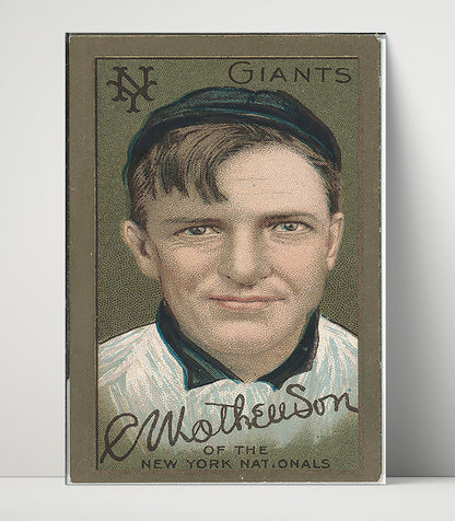 Christy Mathewson – Giants Baseball Card - Baseball Wall Art
