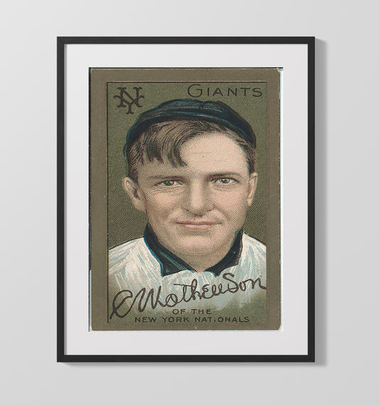 Christy Mathewson - Giants Baseball Card 8x10 Canvas baseball wall art