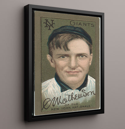 Christy Mathewson - Giants Baseball Card 8x10 Framed Canvas baseball wall art