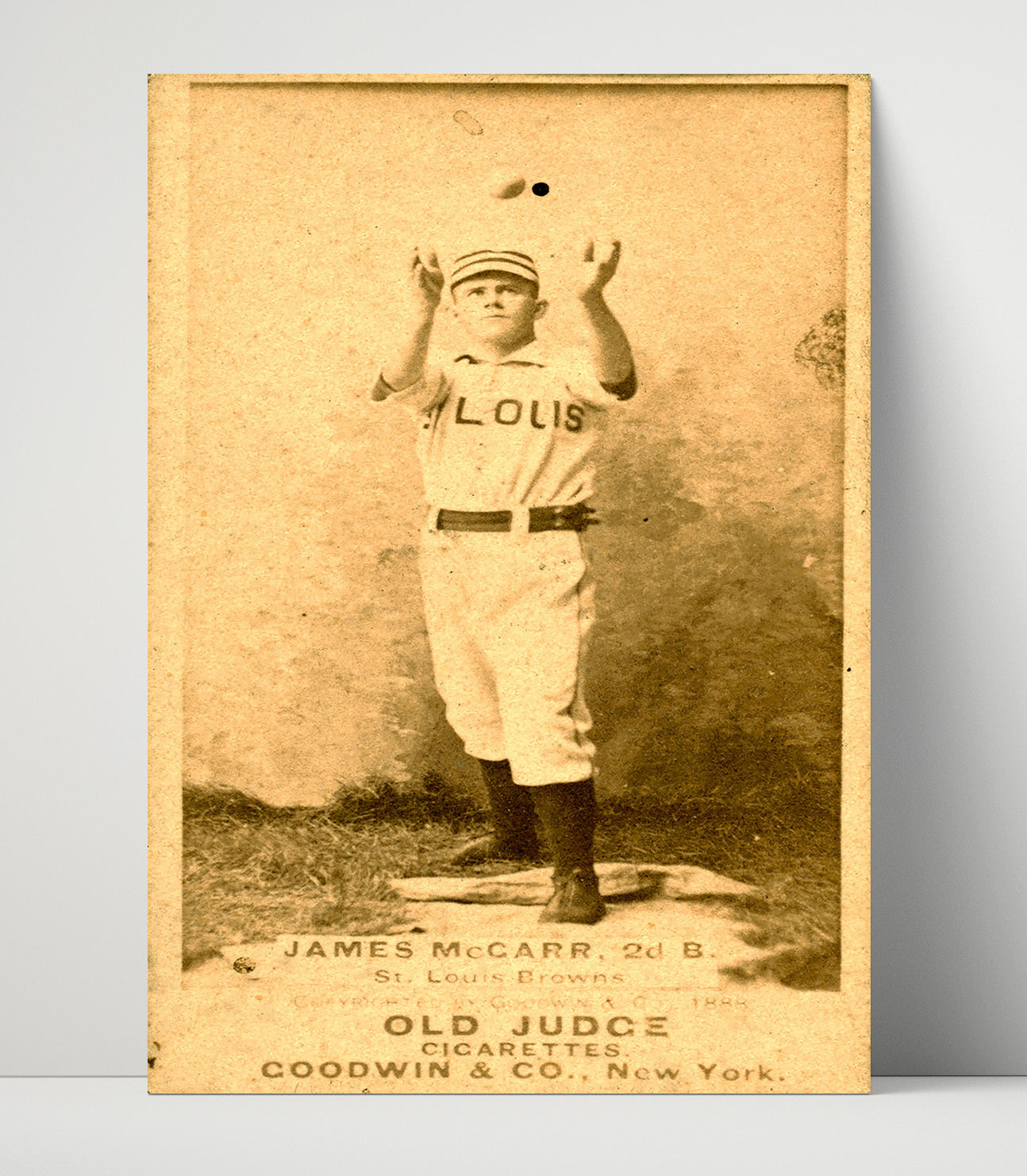 James McCarr - Old Judge Tobacco Card Baseball Wall Art 16x20 Unframed Print wall art print – Baseball Wall Art decor
