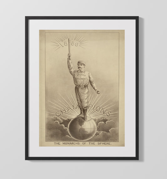 St Louis Baseball - Monarchs of the Sphere 1886 8x10 Canvas baseball wall art