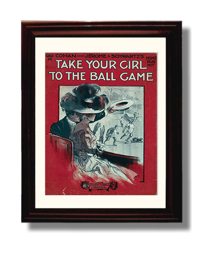 Take Your Girl To The Ball Game - Sheet Music Cover 8x10 Unframed Print baseball wall art