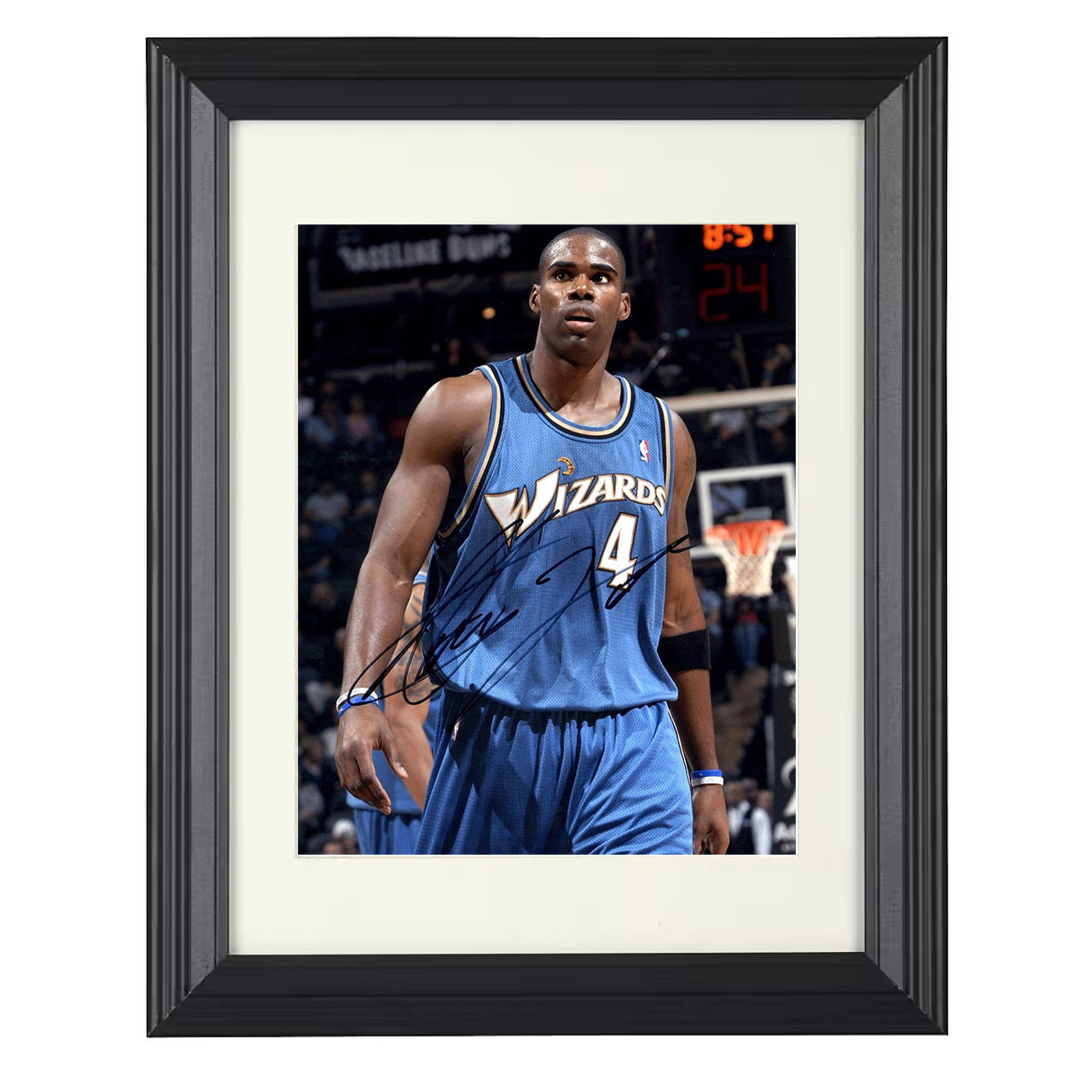 Antawn Jamison Wizards Prime Years basketball print - 8x10 Beveled Frame wall art