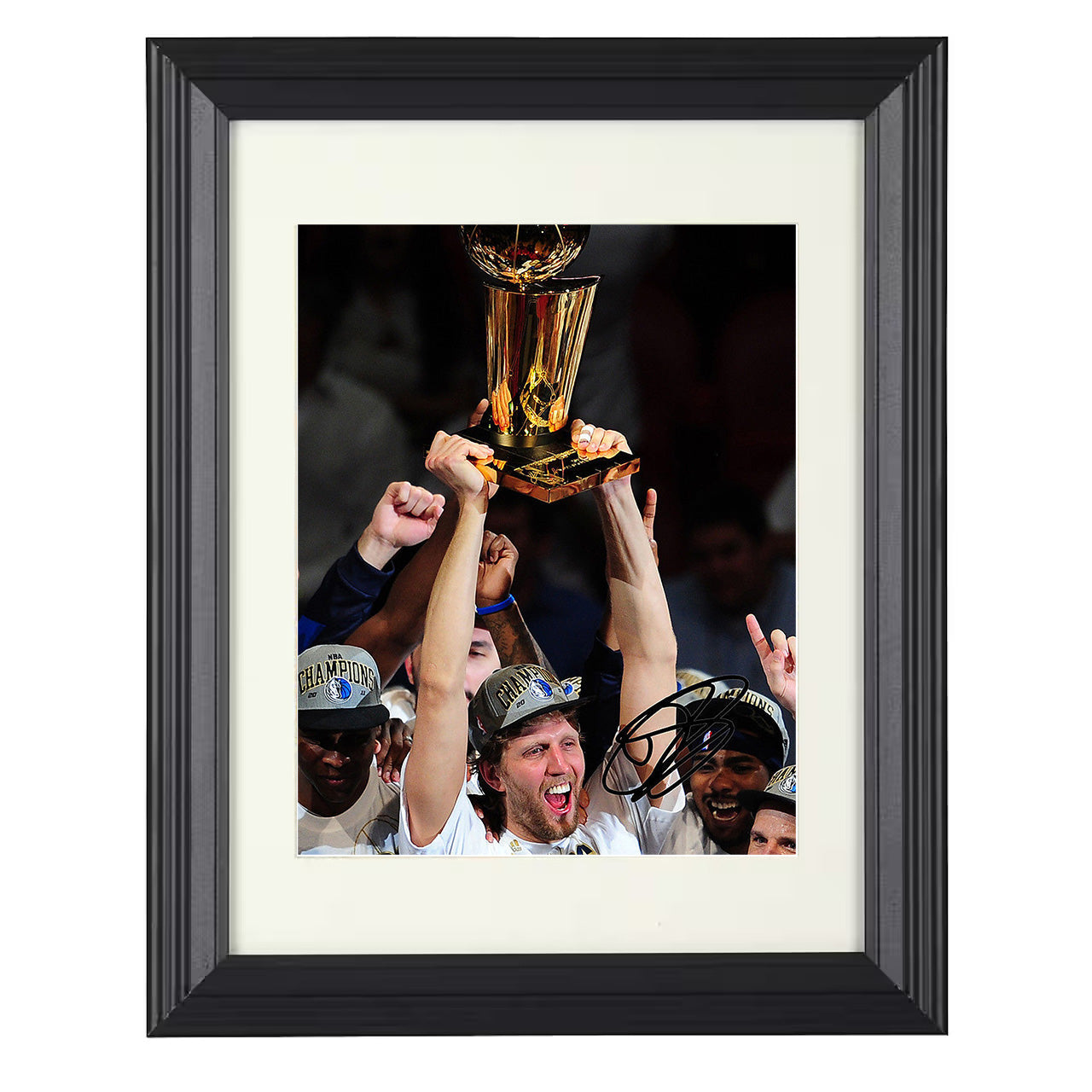 Dirk Nowitzki Dallas Finals Trophy Triumph Basketball Wall Art 16x20 Unframed Print basketball wall art print