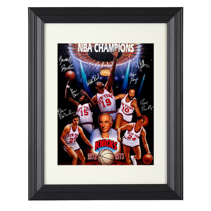 New York Basketball 1973 Championship Legends Collage Garden Glory Basketball Wall Art 16x20 Unframed Print basketball wall art print