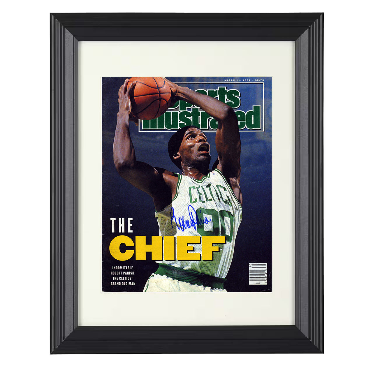 Robert Parish 1991 SI Boston Basketball The Chief Cover Feature Basketball Wall Art 16x20 Unframed Print basketball wall art print