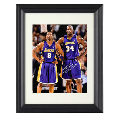 Shaquille ONeal and Kobe Bryant Los Angeles Basketball Courtside Duo Spotlight Basketball Wall Art 16x20 Unframed Print basketball wall art print