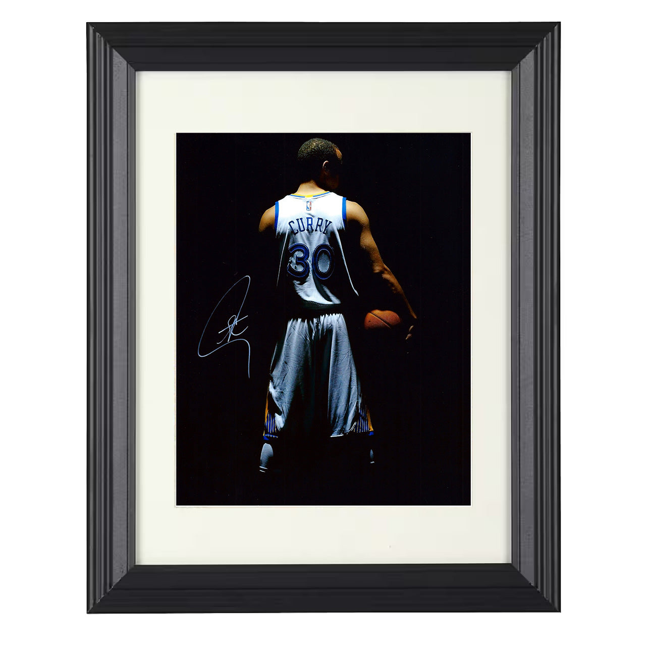 Stephen Curry Golden State Basketball Jersey Shadows Splash King Spotlight Basketball Wall Art 16x20 Unframed Print basketball wall art print