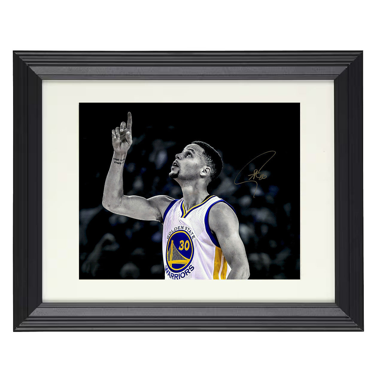 Stephen Curry Record Breaking Game Black and White Basketball Wall Art 16x20 Unframed Print basketball wall art print