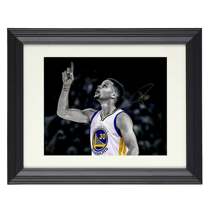 Stephen Curry Record Breaking Game Black and White Basketball Wall Art 16x20 Unframed Print basketball wall art print