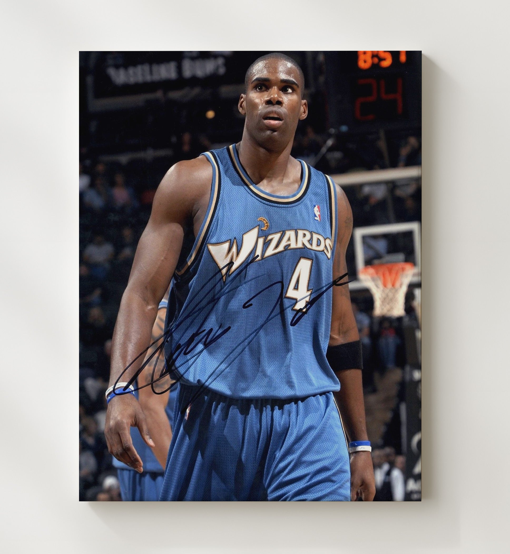 Antawn Jamison Wizards Prime Years Basketball Wall Art 20x24 Canvas basketball wall art print