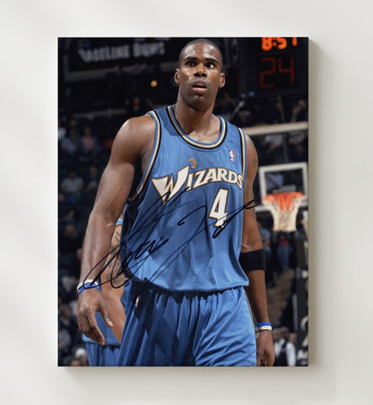 Antawn Jamison Wizards Prime Years Basketball Wall Art 20x24 Canvas basketball wall art print
