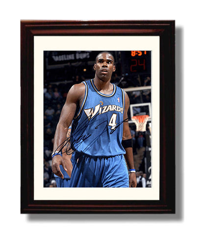 Antawn Jamison Wizards Prime Years Basketball Wall Art 8x10 Beveled Frame basketball wall art print