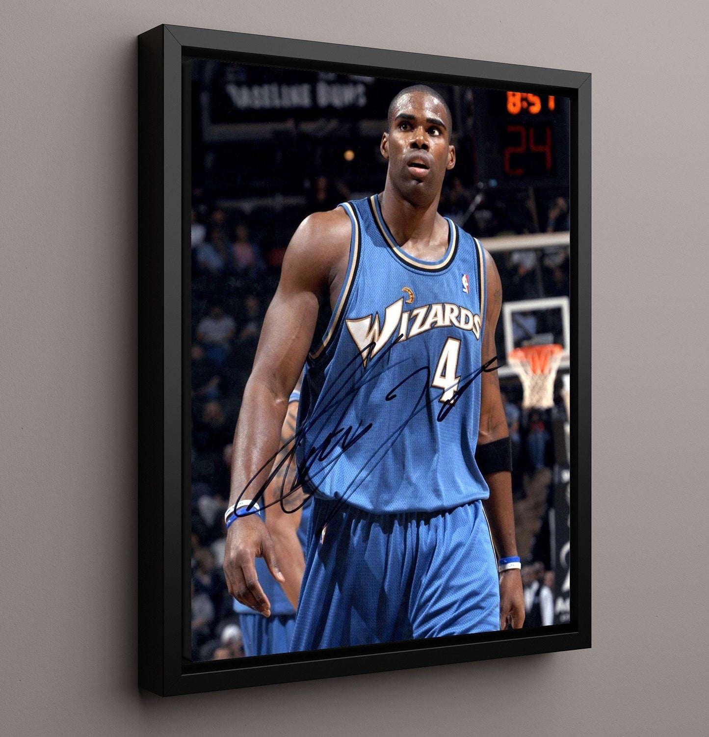 Antawn Jamison Wizards Prime Years basketball print - 16x20 Framed Canvas wall art