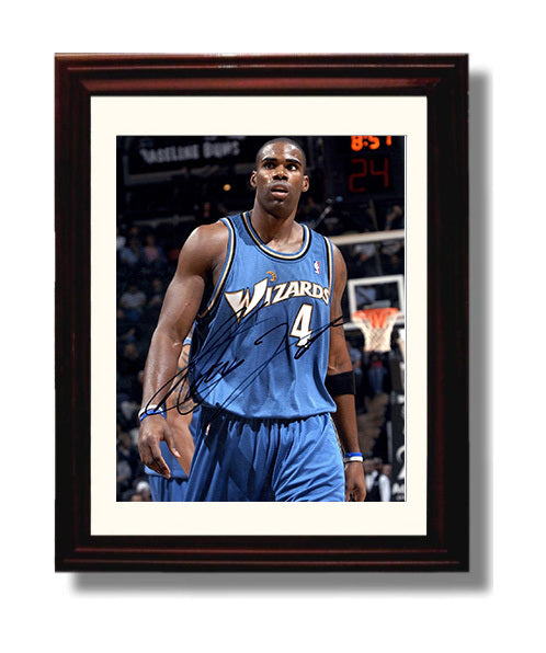 Antawn Jamison Wizards Prime Years Basketball Wall Art 8x10 Beveled Frame basketball wall art print
